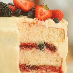 What is Berry Chantilly Cake Made Of