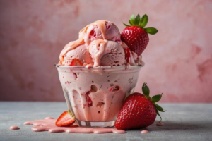 Strawberry shortcake ice cream