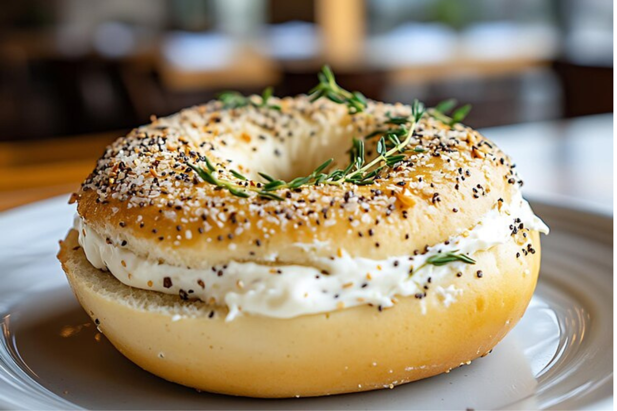 Bagel with cream cheese