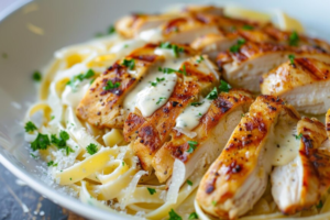 What is chicken alfredo made of ?