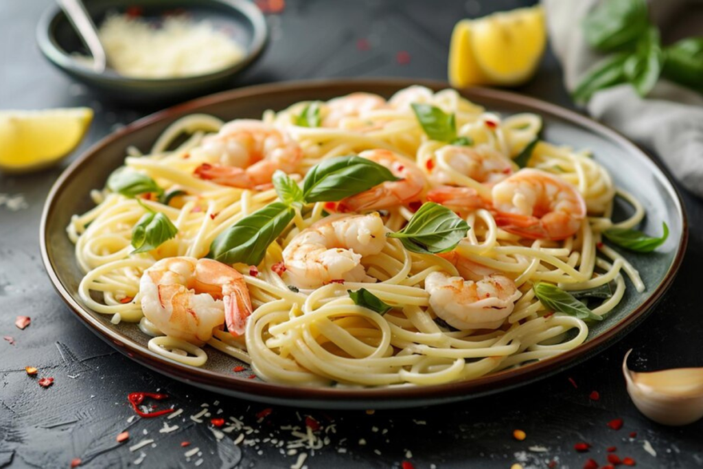 Can you eat shrimp with pasta ?