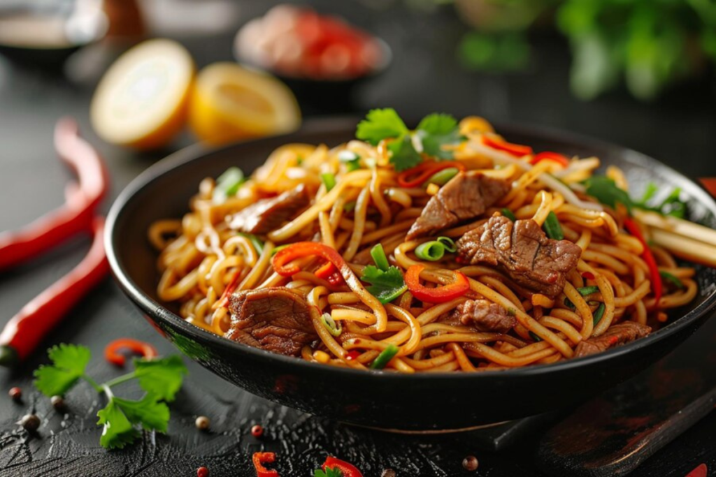 beef and noodles