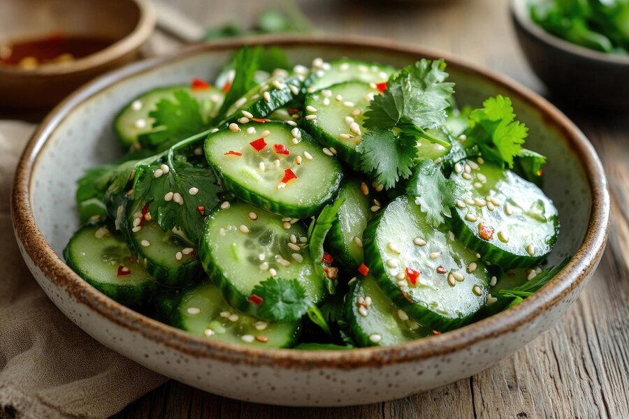 how to make cucumber salad asian ?