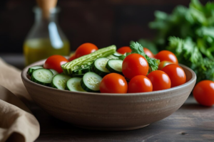 Cucumber tomato salad 